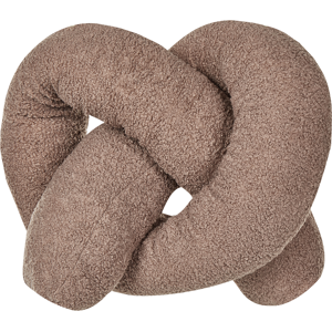 Beliani Cushion Brown 172 x 14 cm Teddy Fabric Throw Pillow Decorative Soft Filling Multiple Shapes Accessories Living Room Bedroom Material:Faux Fur Size:14x14x172