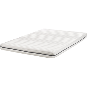 Beliani Foam Mattress White 140 x 200 cm Polyester Fabric Removable Cover with Zipper EU Single Size Medium Firm H2 Material:Polyester Size:x16x140