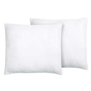 Beliani Set of 2 Bed Pillows White Microfibre 80 x 80 cm Soft Material:Microfibre Size:80x7x80