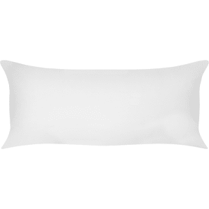 Beliani Bed Pillow White Lyocell Japara Cotton Rectangular 40 x 80 cm Polyester Filling High Profile Sleeping Cushion Bedroom Material:Lyocell Size:40x8x80