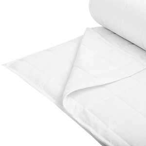Beliani Duvet White Polyester Blend Single Size 135 x 200 cm All-season Buttoned Quilted Material:Polyester Size:200x5x135