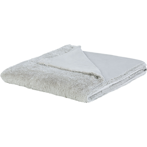 Beliani Blanket Throw Bedspread Light Grey Plush 180 x 200 cm Fluffy Bedroom Material:Polyester Size:x2x180