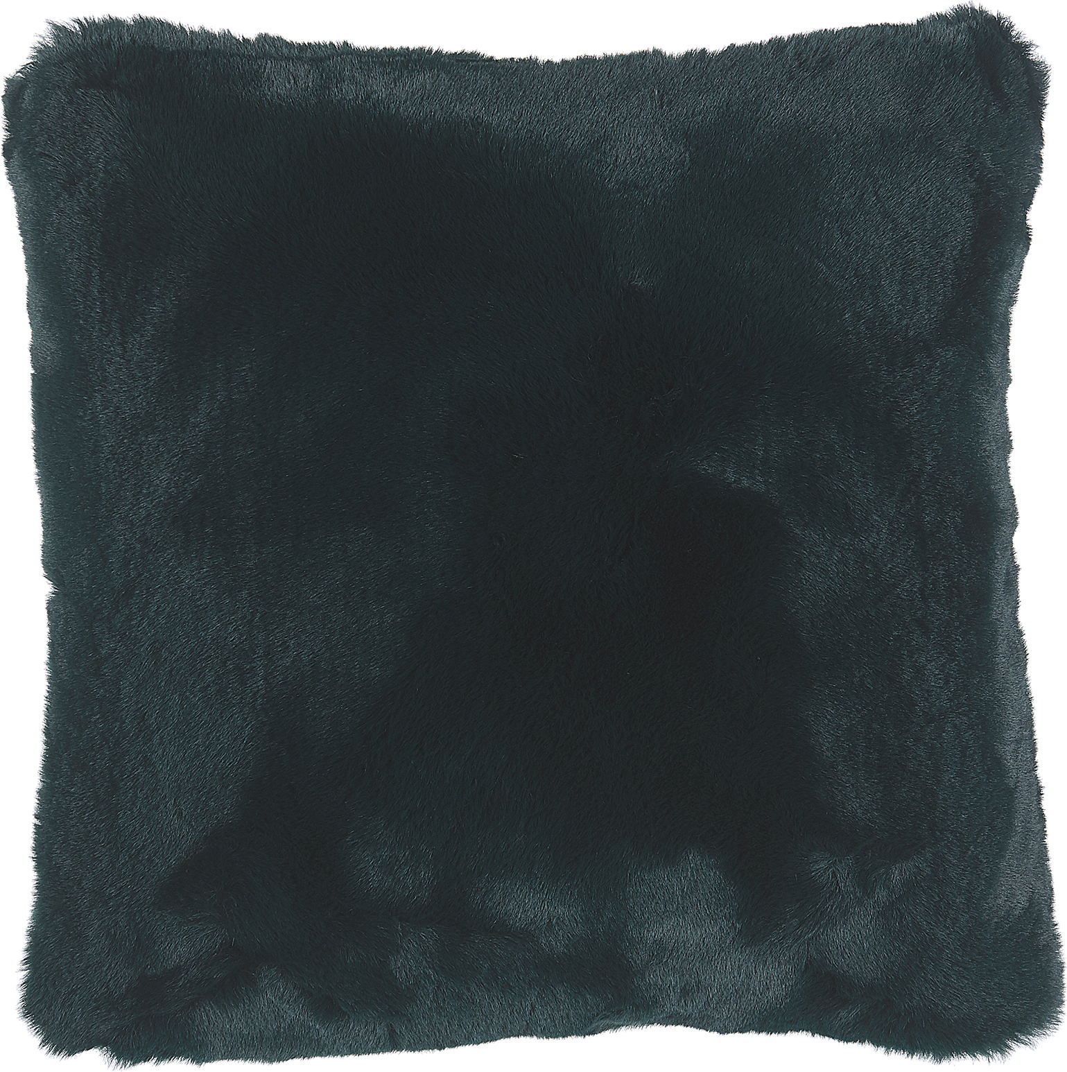 Beliani Decorative Cushion Green Faux Fur Shaggy 42 x 42 cm One Sided Decor Accessories