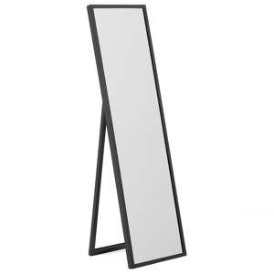 Beliani Standing Floor Mirror Black Rectangular 40 x 140 cm Material:Synthetic Material Size:3x140x40