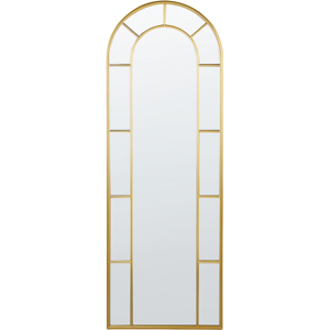 Beliani Wall Mirror Gold Metal 60 x 170 cm Wall Mounted Decorative Mirror Vantage Style Hanging Decor  Material:Iron Size:3x170x60