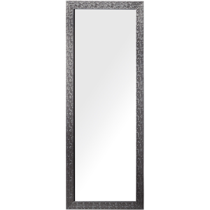 Beliani Wall Mounted Hanging Mirror Silver 50 x 130 cm Rectangular Modern Vintage Material:Synthetic Material Size:2x130x50