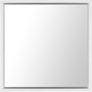 Beliani Wall Mirror White Synthetic Frame 50 x 50 cm Square Wall Hanging Material:Synthetic Material Size:4x50x50