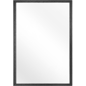 Beliani Wall Mounted Hanging Mirror Black 60 x 90 cm Modern Contemporary Living Room Material:Synthetic Material Size:4x90x60