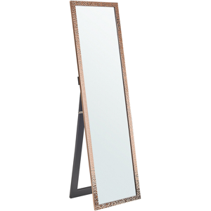 Beliani Standing Mirror Copper Glass Synthetic Material 40 x 140 cm with Stand Modern Design Decorative Frame Material:Synthetic Material Size:3x140x40