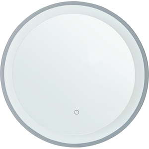 Beliani Wall Mirror Round 58 cm LED Lights Anti Fog System Bathroom Accessories Decorative Material:Glass Size:4x58x58