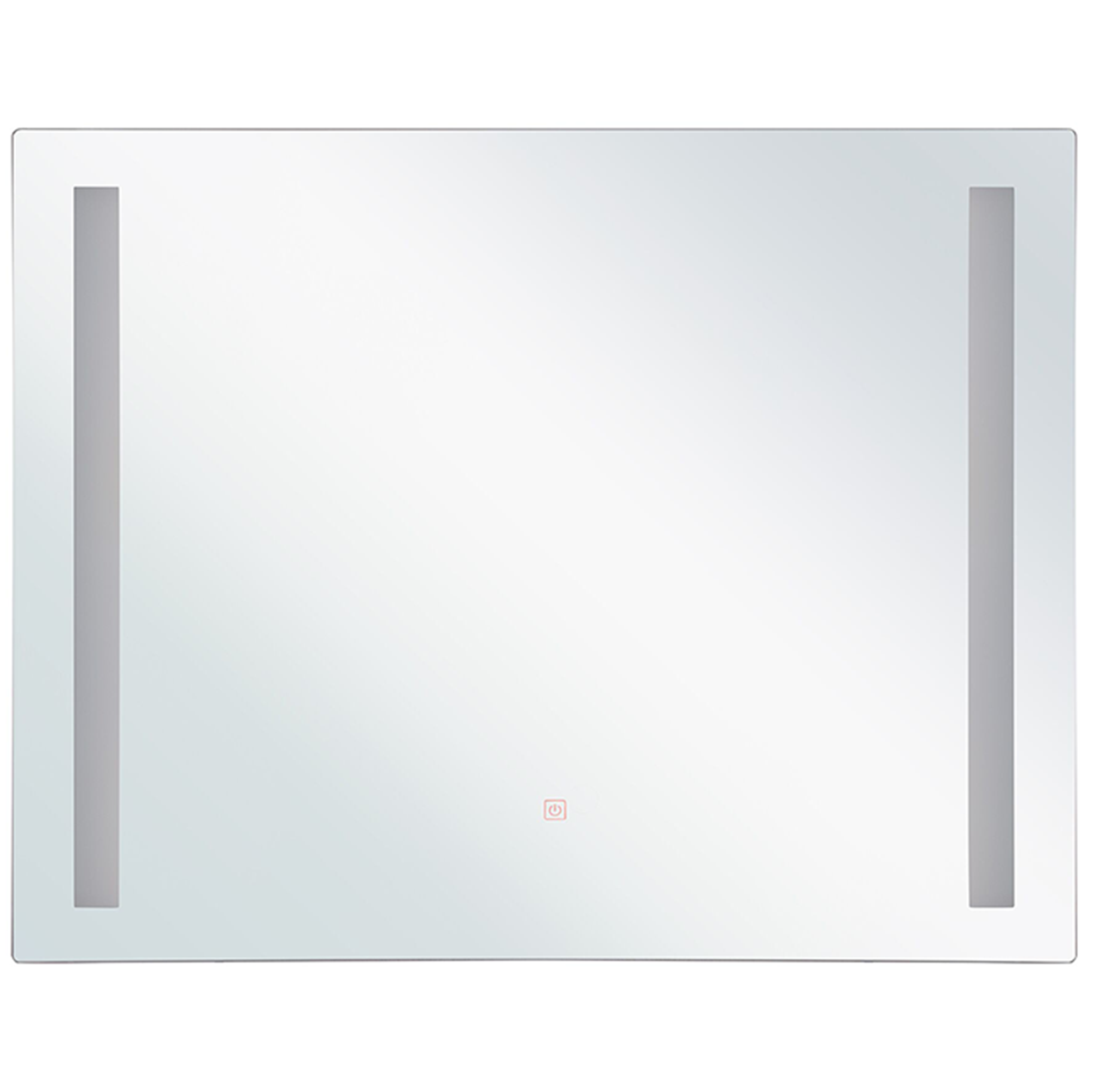 Beliani Wall Mirror with LED Transparent Glass 60 x 70 cm Rectangular Illuminated