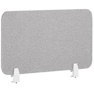 Beliani Desk Screen Light Grey PET Board Fabric Cover 80 x 40 cm Acoustic Screen Modular Mounting Clamps Home Office Material:Polyester Size:2x40x80