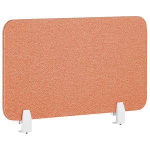 Beliani Desk Screen Light Red PET Board Fabric Cover 80 x 40 cm Acoustic Screen Modular Mounting Clamps Home Office Material:Polyester Size:2x40x80