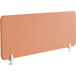 Beliani Desk Screen Light Red PET Board Fabric Cover 160 x 40 cm Acoustic Screen Modular Mounting Clamps Home Office Material:Polyester Size:2x40x160