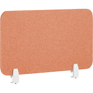 Beliani Desk Screen Light Red PET Board Fabric Cover 80 x 40 cm Acoustic Screen Modular Mounting Clamps Home Office Material:Polyester Size:2x40x80