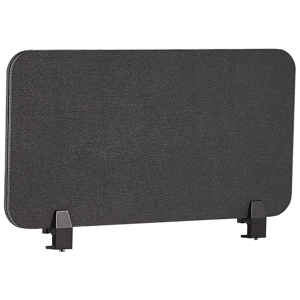Beliani Desk Screen Dark Grey PET Board Fabric Cover 80 x 40 cm Acoustic Screen Modular Mounting Clamps Home Office Material:Polyester Size:2x40x80