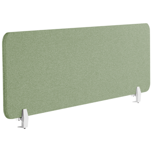 Beliani Desk Screen Green PET Board Fabric Cover 180 x 40 cm Acoustic Screen Modular Mounting Clamps Home Office Material:Polyester Size:2x40x180