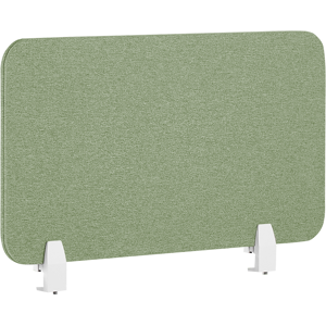 Beliani Desk Screen Green PET Board Fabric Cover 72 x 40 cm Acoustic Screen Modular Mounting Clamps Home Office Material:Polyester Size:2x40x72