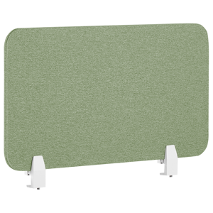Beliani Desk Screen Green PET Board Fabric Cover 80 x 40 cm Acoustic Screen Modular Mounting Clamps Home Office Material:Polyester Size:2x40x80