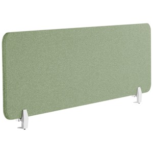 Beliani Desk Screen Green PET Board Fabric Cover 130 x 40 cm Acoustic Screen Modular Mounting Clamps Home Office Material:Polyester Size:2x40x130