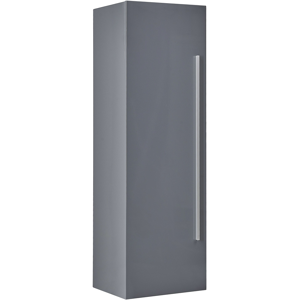 Beliani Bathroom Wall Cabinet Grey MDF 132 x 40 cm with 4 Shelves Wall Mounted Material:MDF Size:35x132x40