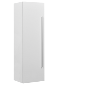 Beliani Bathroom Wall Cabinet White MDF 132 x 40 cm with 4 Shelves Wall Mounted Material:MDF Size:35x132x40