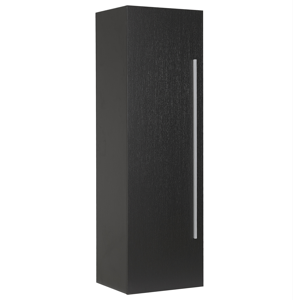 Beliani Bathroom Wall Cabinet Black MDF 132 x 40 cm with 4 Shelves Wall Mounted Material:MDF Size:35x132x40