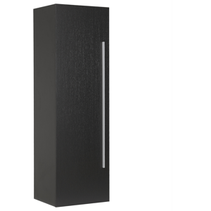 Beliani Bathroom Wall Cabinet Black MDF 132 x 40 cm with 4 Shelves Wall Mounted Material:MDF Size:35x132x40