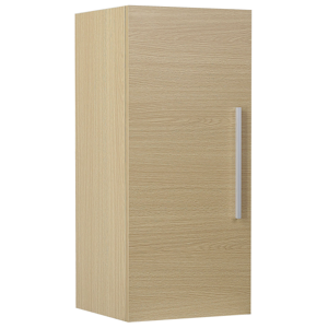Beliani Bathroom Cabinet Light Wood 88 x 40 x 35 cm Modern Material:MDF Size:35x88x40