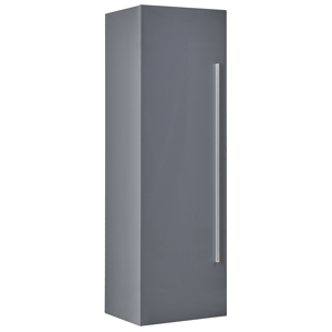 Beliani Bathroom Wall Cabinet Grey MDF 132 x 40 cm with 4 Shelves Wall Mounted Material:MDF Size:35x132x40