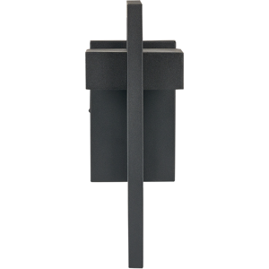 Beliani Outdoor Wall LED Light Lamp Black Iron Glass 35 cm External Modern Design Garden Patio Material:Iron Size:12x35x15