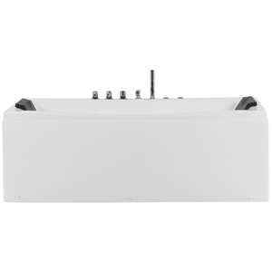 Beliani Whirlpool Bathtub White Sanitary Acrylic Single 173 x 82 cm Rectangular Modern Style Material:Acrylic Size:x60x82