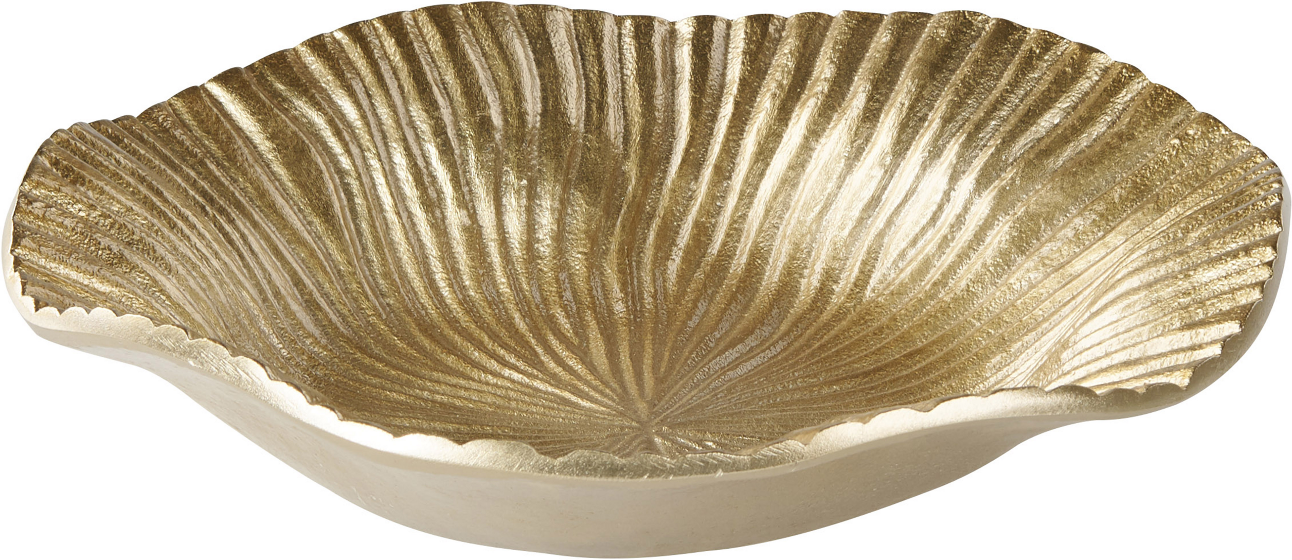 Beliani Trinket Dish Gold Metal Jewellery Ring Holder Tray Embossed Pattern Decor Material:Aluminium Size:29x7x29