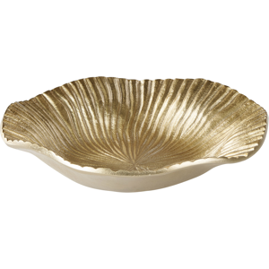 Beliani Trinket Dish Gold Metal Jewellery Ring Holder Tray Embossed Pattern Decor Material:Aluminium Size:29x7x29