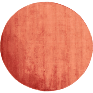 Beliani Rug Orange Viscose Round 140 cm Hand Tufted Low Pile Modern Material:Viscose Size:xx140