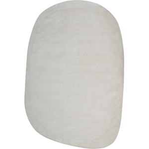 Beliani Area Rug Off-White Viscose and Wool Irregular Shape 200 x 300 cm Modern Glam Style Material:Viscose Size:xx200