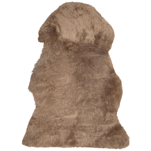 Beliani Sheepskin Rug Light Brown 65 x 110 cm Natural High Pile Rustic Style Material:Sheepskin Size:xx65