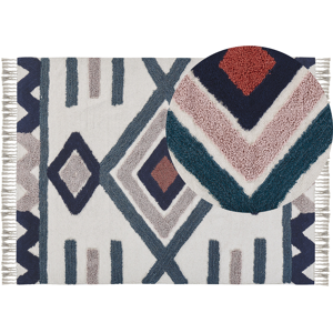 Beliani Area Rug Multicolour Cotton 160 x 230 cm Scandinavian Pattern Handwoven Tufted Rectangular Living Room Material:Cotton Size:xx160