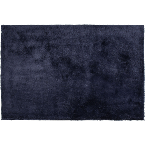 Beliani Shaggy Area Rug Blue Cotton Polyester Blend 140 x 200 cm Fluffy Dense Pile  Material:Polyester Size:xx140