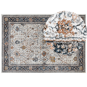 Beliani Area Rug Beige and Blue Polypropylene Polyester 160 x 230 cm Oriental Vintage Pattern Living Room Accessories Material:Polypropylene Size:xx160