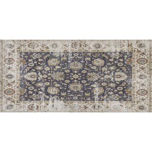 Beliani Area Rug Multicolour Polyester and Cotton 80 x 150 cm Oriental Distressed Living Room Bedroom Material:Polyester Size:xx80