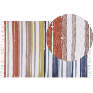 Beliani Area Rug Multicolour 160 x 230 cm Synthetic Material Decorative Tassels Indoor Outdoor  Material:Synthetic Material Size:xx160