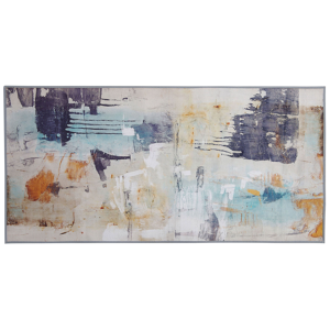 Beliani Rug Multicolour 80 x 150 cm Abstract Paint Effect Printed Low Pile Modern Material:Polyester Size:xx80