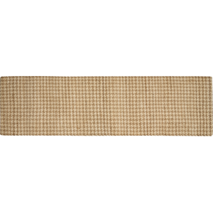 Beliani Runner Rug Beige Jute 80 x 300 cm Houndstooth Pattern Hand Woven Boho Hallway Bedroom Material:Jute Size:xx80