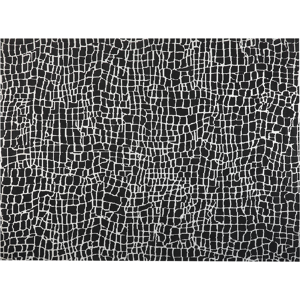 Beliani Area Rug Black and White Polyester Cotton Backing 300 x 400 cm Decorative Floor Mat Modern Design Living Room Bedroom Material:Polyester Size:xx300