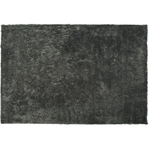 Beliani Shaggy Area Rug Dark Grey Cotton Polyester Blend 160 x 230 cm Fluffy Dense Pile  Material:Polyester Size:xx160