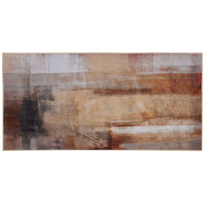 Beliani Rug Brown Multicolour 80 x 150 cm 3D Print Low Pile Modern Material:Polyester Size:xx80