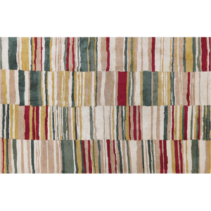 Beliani Area Rug Multicolour 140 x 200 cm Flat Weave Material:Polyester Size:xx140