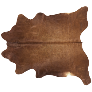 Beliani Cowhide Rug Golden Brown Cow Hide Skin 3-4 m² Country Rustic Style Throw Brazilian Cow Hide Material:Cowhide Leather Size:xx