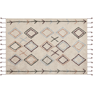 Beliani Area Rug Multicolour Cotton 160  x 230 cm Rectangular Hand Tufted Material:Cotton Size:xx160